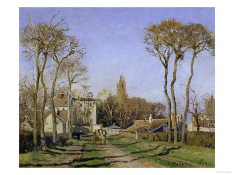 Giclee Print: Entrance to the Village of Voisins Art Print by Camille Pissarro by Camille Pissarro: 24x18in