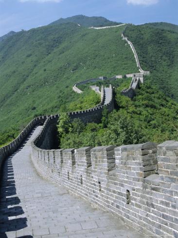 Photographic Print: A Restored Section of the Great Wall, Mutianyu, Northeast of Beijing, China by Anthony Waltham: 24x18in