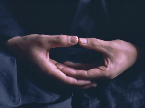 Photographic Print: Hands, Za-Zen Meditation Poster by Ursula Gahwiler: 24x18in