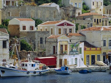 Photographic Print: Yialos, Symi, Greece Poster by Fraser Hall: 24x18in