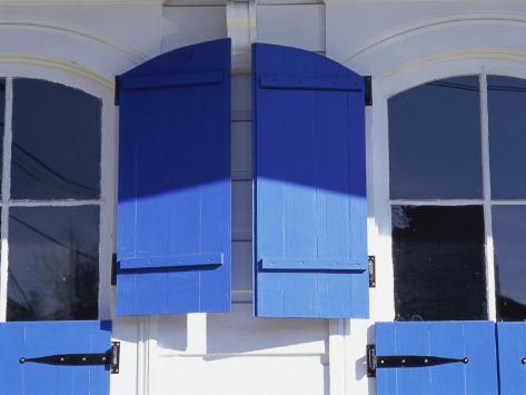 Photographic Print: Wooden Shutters on Windows Poster: 24x18in