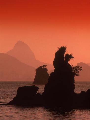 Photographic Print: Two Brothers Hill, Rio de Janeiro, Brazil by Silvestre Machado: 24x18in