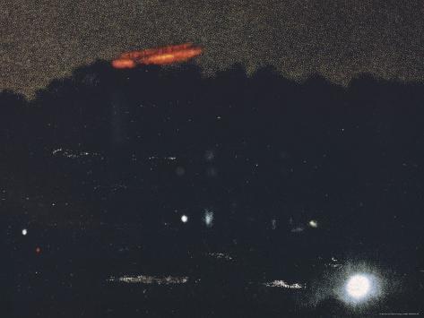 Photographic Print: UFO Photographed by Mark Roth Over a Park in Queens New York: 24x18in