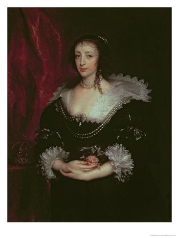 Giclee Print: Queen Henrietta Maria Wall Art by Sir Anthony Van Dyck by Sir Anthony Van Dyck: 24x18in