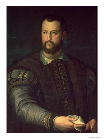 Giclee Print: Portrait of Cosimo I De' Medici Art Print by Agnolo Bronzino by Agnolo Bronzino: 24x18in