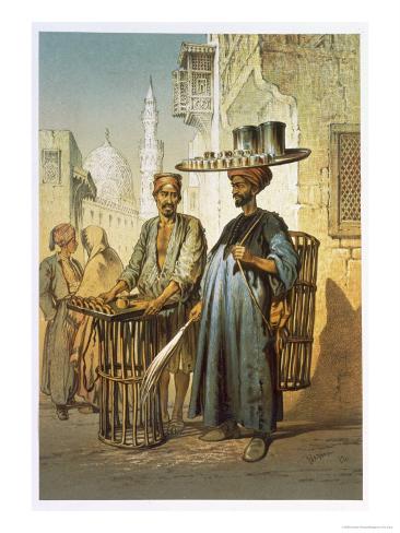 Giclee Print: The Tea Seller, from Souvenir of Cairo, 1862 by Amadeo Preziosi: 24x18in