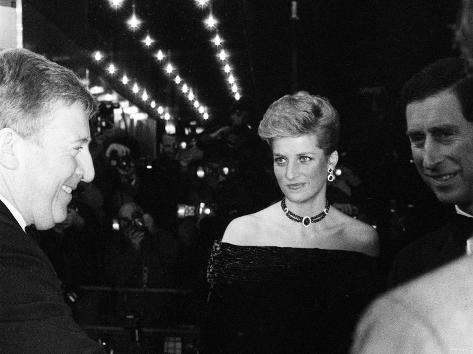Photographic Print: Prince Charles Princess Diana February 1988 Premier of the Film the Last Emperor: 24x18in