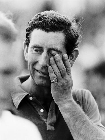 Photographic Print: Prince Charles Off the Field During a Game of Polo June 1987: 24x18in