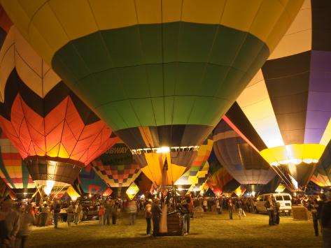 Photographic Print: Balloon Glow Show at the Albuquerque International Balloon Fiesta by Witold Skrypczak: 24x18in