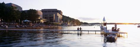 Photographic Print: People at a Waterfront, Lake Mendota Poster: 42x14in