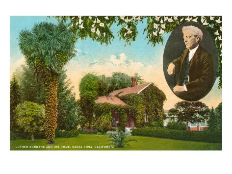 Art Print: Luther Burbank and Home, Santa Rosa, California: 24x18in