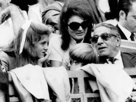 Photo: Caroline Kennedy, John F. Kennedy Jr, Jacqueline and Aristotle Onassis Watch World Series, 1969: 24x18in