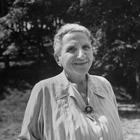 Premium Photographic Print: Author Gertrude Stein Outdoors Alone by Carl Mydans : 16x16in