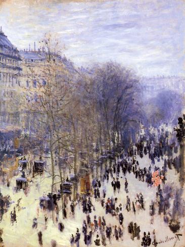 Giclee Print: Boulevard Des Capucines Art Print by Claude Monet by Claude Monet: 24x18in
