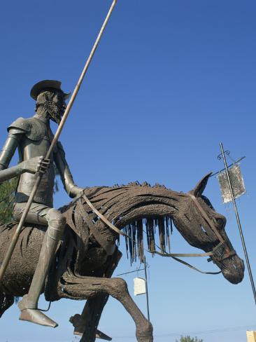 Photographic Print: Metal Statue of Don Quixote on His Horse in Caradero, Cuba, West Indies, Caribbean, Central America by Richardson Rolf: 24x18in
