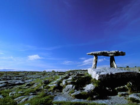 Photographic Print: The Burren, Poulnabrone Dolmen Poster by Marilyn Parver: 24x18in