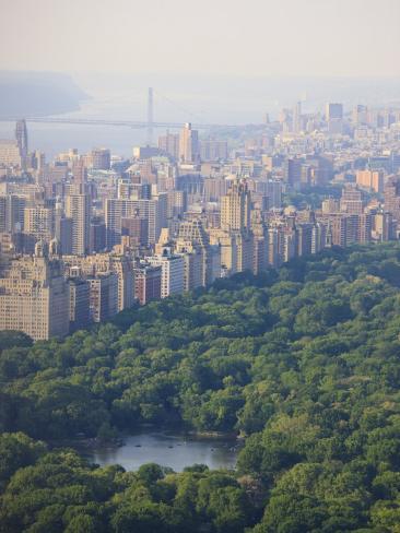 Photographic Print: High Angle View of Upper West Side and Central Park, Manhattan by Amanda Hall: 24x18in