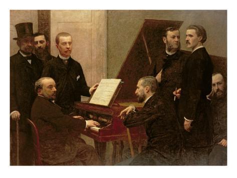 Giclee Print: Around the Piano Art Print by Henri Fantin-Latour by Henri Fantin-Latour : 24x18in