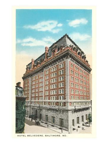 Art Print: Hotel Belvedere, Baltimore, Maryland Art Print: 24x18in