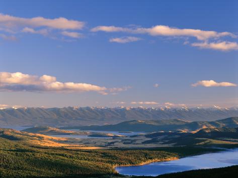 Photographic Print: Lake Mary Ronan and Flathead Lake, Elmo Poster by Chuck Haney: 24x18in