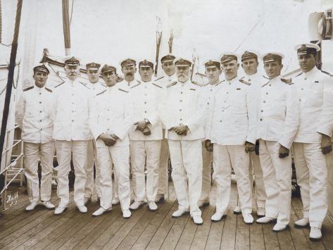 Photographic Print: Crew of RMS Olympic Poster: 24x18in