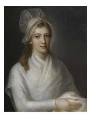 Giclee Print: Charlotte Corday (1768-1793) by Jean Jacques Hauer: 24x18in