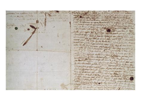 Giclee Print: Dernière lettre de Marie-Antoinette adressée à madame Elisabeth, 16 octobre 1793: 24x18in