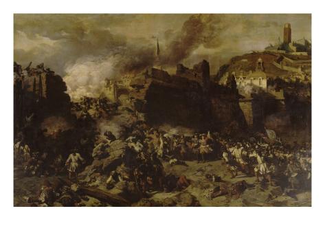 Giclee Print: Prise de la ville de Lérida par le duc d'Orléans le 13 octobre 1707 by Louis Charles Auguste Couder: 24x18in