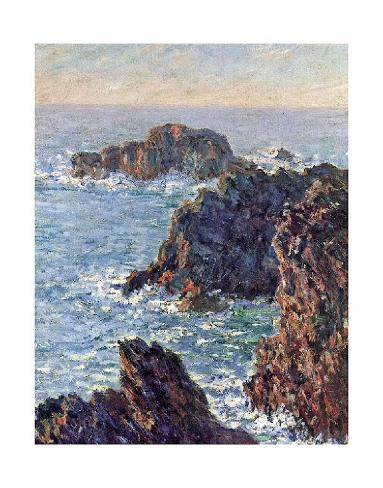Art Print: Rock Points at Belle-Ile Art Print by Claude Monet by Claude Monet: 14x11in