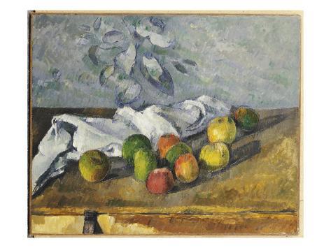 Giclee Print: Apples and a Napkin Wall Art by Paul Cézanne : 24x18in