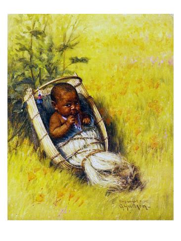 Giclee Print: Kawasi Indian Baby Art Print by Grace Carpenter Hudson: 24x18in