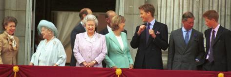 Photographic Print: Royal Family on Queen Mother's 100th Birthday, Friday August 5, 2001: 36x12in