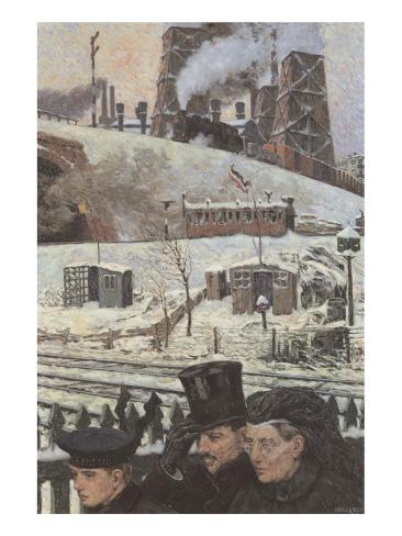 Premium Giclee Print: Winter during War Art Print by Hans Baluschek by Hans Baluschek: 12x9in