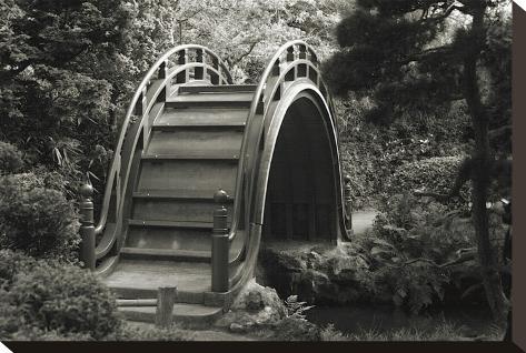 Stretched Canvas Print: Moon Bridge in Tea Garden Canvas Print by Christian Peacock: 12x18in