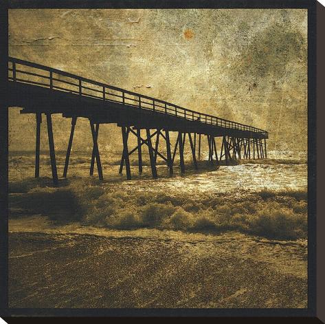 Stretched Canvas Print: Ocean Pier No. 3 by John Golden: 20x20in