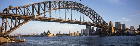 Photographic Print: Opera House and Harbour Bridge, Sydney, New South Wales, Australia by Peter Adams: 42x14in