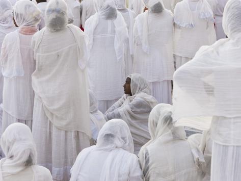 Photographic Print: Young Women, Timket (Celebration of Epithany, Christian Orthodox Church) Addis Ababa, Ethiopia by Peter Adams: 24x18in