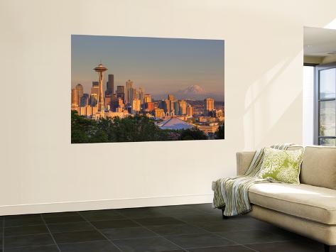 Wall Mural: Skyline From Kerry Park, Seattle Wall Decal by Jamie & Judy Wild: 72x48in