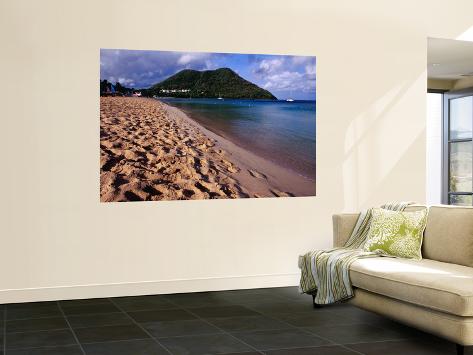 Wall Mural: Reduit Beach and Rodney Bay Wall Decal by Richard l'Anson: 72x48in