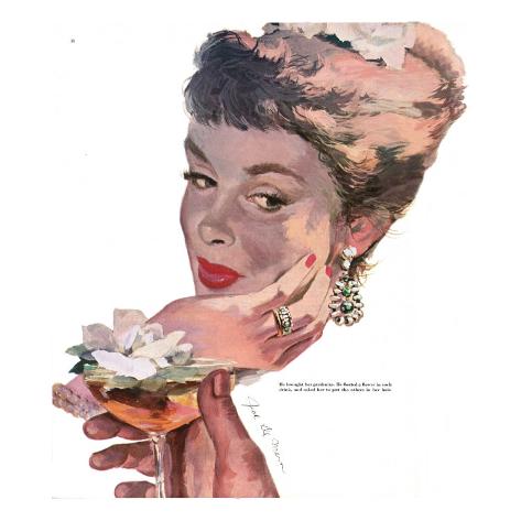 Giclee Print: The Indiscreet Widow - Saturday Evening Post Leading Ladies, June 10, 1950 pg.38 by Joe deMers: 16x16in