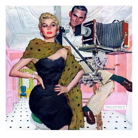 Giclee Print: Model Wife - Saturday Evening Post Leading Ladies, August 13, 1955 pg.20 by Joe deMers: 16x16in