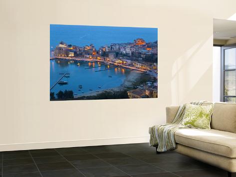Wall Mural: View over Harbour at Dusk, Castellammare Del Golfo, Sicily, Italy by Peter Adams: 72x48in