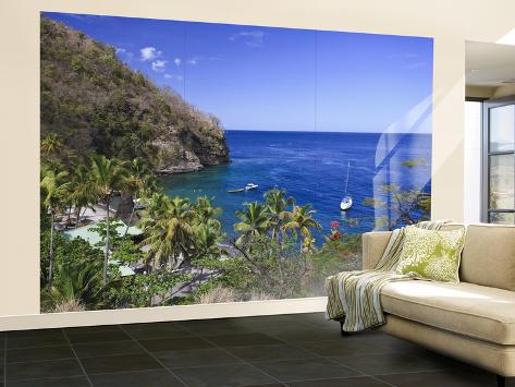 Wall Mural - Large: Caribbean, St Lucia, Anse Chastanet Beach by Michele Falzone: 144x96in