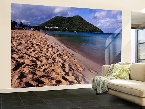 Wall Mural - Large: Reduit Beach and Rodney Bay Wall Sticker by Richard l'Anson: 144x96in