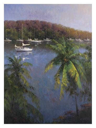 Art Print: Caribbean Lagoon by Karen Dupré : 34x26in