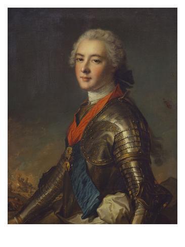 Giclee Print: Portrait of Louis-Jean-Marie De Bourbon (1725-1793), Duc De Penthievre in Armour, with the Order… by Jean-Marc Nattier: 24x18in