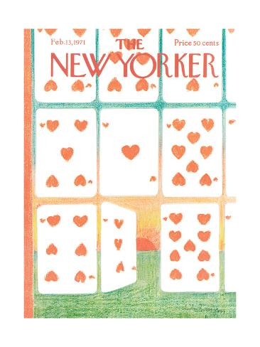 Premium Giclee Print: The New Yorker Cover - February 13, 1971 by Andre Francois: 12x9in