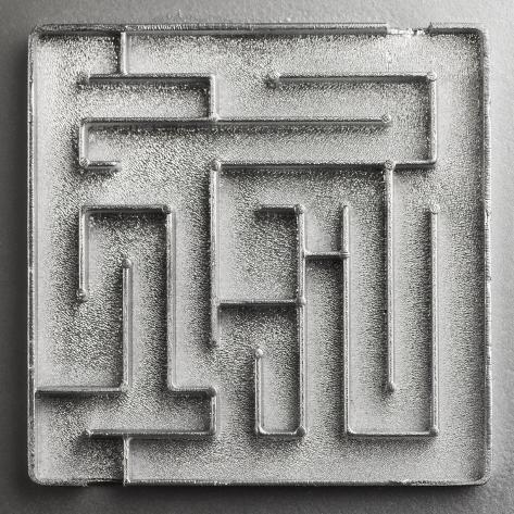 Photographic Print: Silver maze Poster: 16x16in