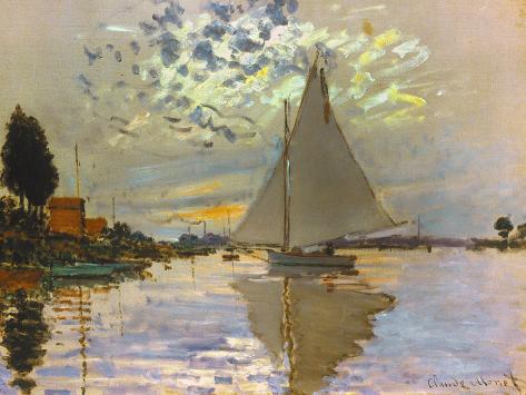 Giclee Print: Sailboat Art Print by Monet by Claude Monet: 24x18in