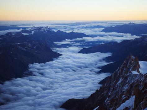 Photographic Print: Aiguille Du Midi Cable Car Station, Mont Blanc Range, Chamonix, French Alps, France by Christian Kober: 24x18in